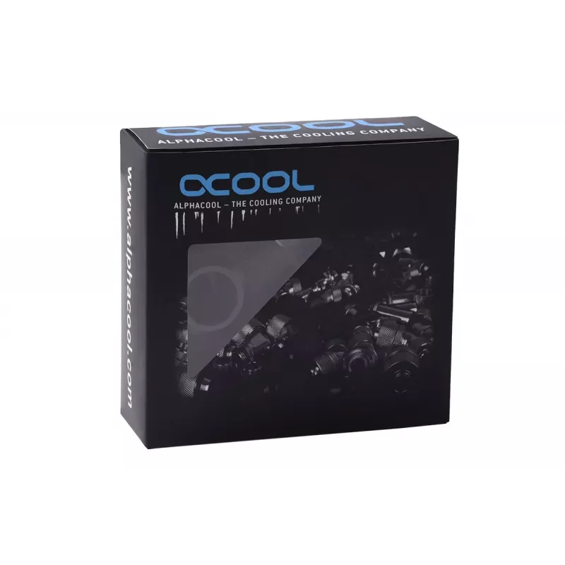 Zestaw złączek Alphacool 17477 Brass Czarny 23 mm wysokości 2,6 cm średnicy