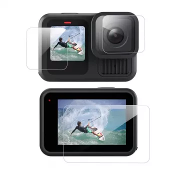 Zestaw 3 w 1 szkła hartowanego na ekran Telesin do GoPro Hero 13 Czarny (S6-FLM-07-TGP) – 3 szt.
