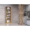 Regał biurowy Topeshop R40 ARTISAN, dąb, 5 półek, 400×300×1820 mm, rama z płyty wiórowej