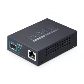Konwerter mediów PLANET 10GBASE-T na 10GBASE-X SFP+ z portem miedzianym, czarny