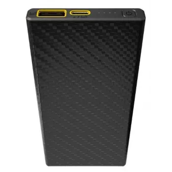 Przenośny powerbank Nitecore CARBO 10000 — litowo-jonowy 10000 mAh, 38 W PD, USB-A + USB-C, szary