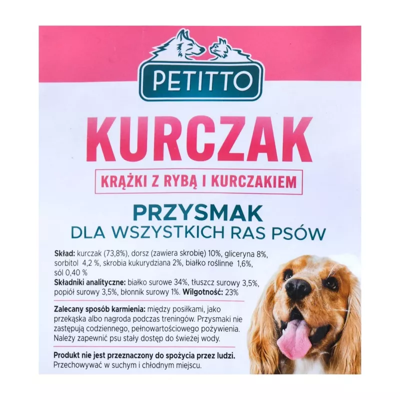 PETITTO Krążki rybno-drobiowe - przysmak dla psa - 500 g