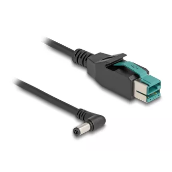 DeLOCK kabel PoweredUSB męski 12 V na DC 5.5 x 2.5 mm męski kątowy 1 m