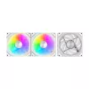 Wentylatory chłodzące Darkflash Gauss G24 3-w-1 Biały 120mm — zestaw 3, 120 mm