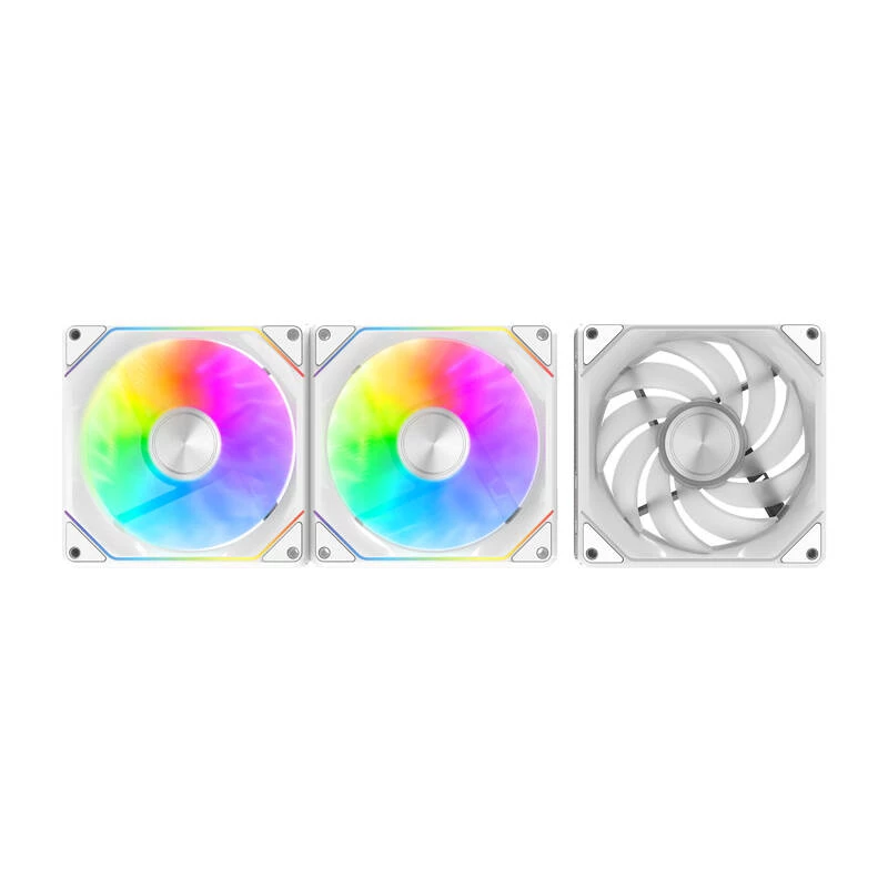 Wentylatory chłodzące Darkflash Gauss G24 3-w-1 Biały 120mm — zestaw 3, 120 mm