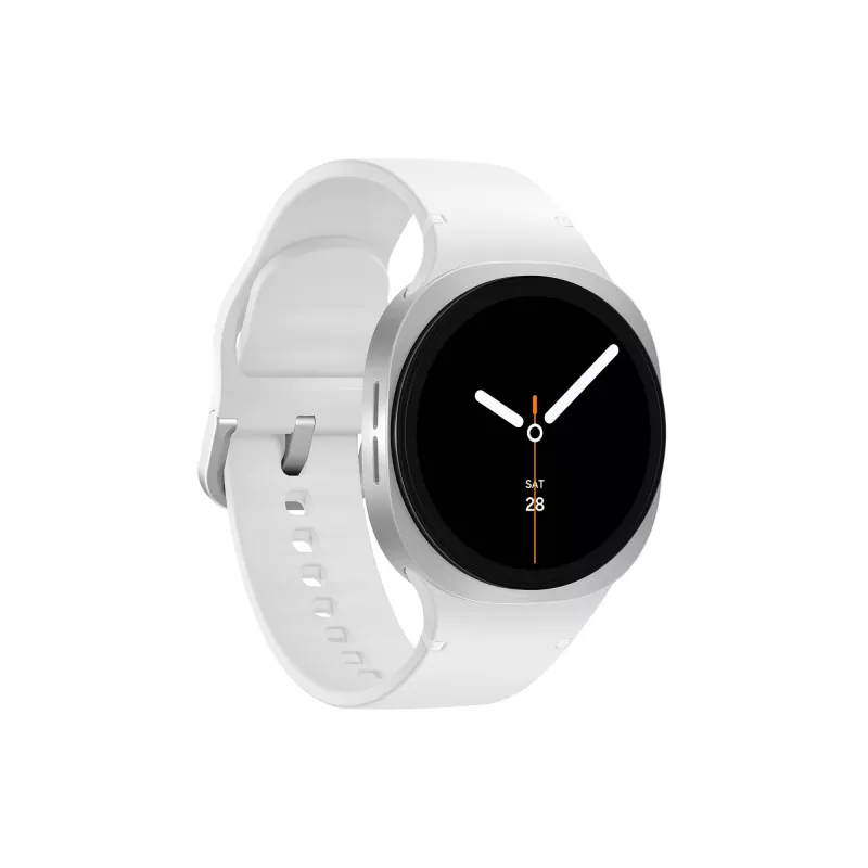 Samsung Galaxy Watch 8 3,3 cm (1,3 cala) AMOLED 40 mm Cyfrowy 438 x 438 pikseli Ekran dotykowy 4G Srebrny Wi-Fi GPS (satelitarny)