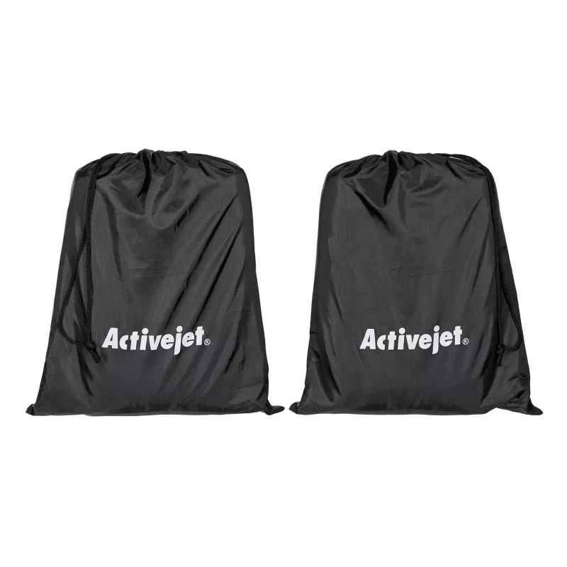 Masażer limfatyczny uciskowy do nóg ActiveJet ACM-PLUS-A1 L — bateria 25 W, wbudowany akumulator, 380×1020×60 mm, czarny
