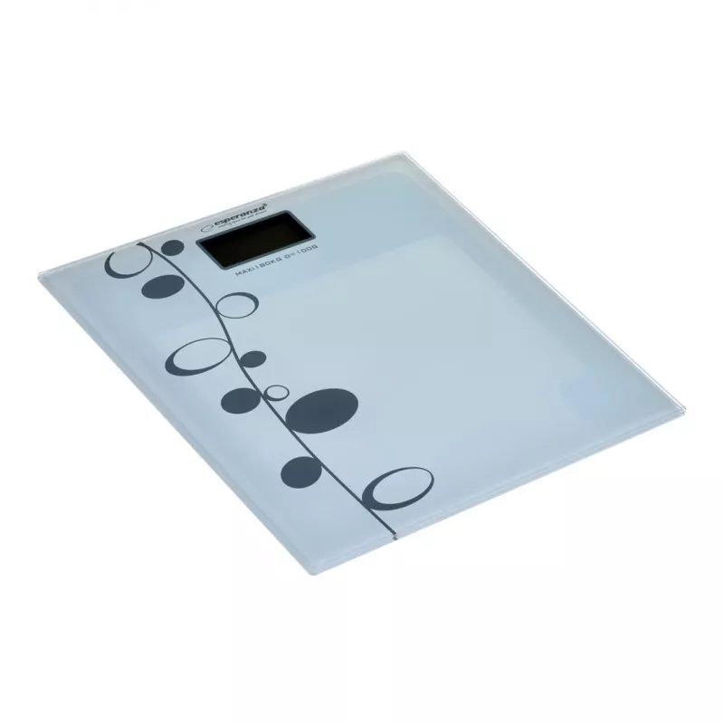 Osobista waga łazienkowa Esperanza Zumba EBS005 - elektroniczna, 180 kg, białe szkło