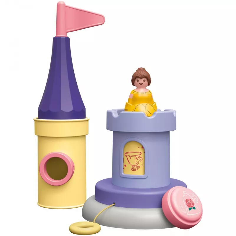 PLAYMOBIL JUNIOR i Disney: Wieża Zabaw Belle z Dźwiękiem | Zestaw dla Maluchów 1-3
