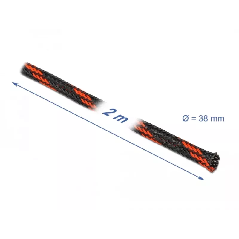 Osłona na kable DeLOCK 20753 czarno-czerwona
