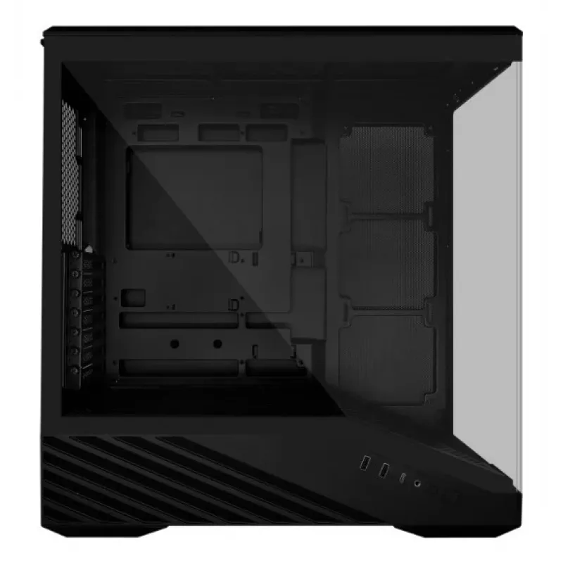 Obudowa PC Lian Li Vector V100 Midi Tower — Czarna z przezroczystym panelem, obsługa 3×120 mm wentylatorów bocznych + 1×120 mm tylnego, HDD 3,5 cala, SSD 2,5 cala, 235,5×446×484,6 mm