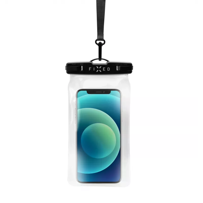 Ochronne wodoodporne uniwersalne etui na telefon komórkowy FIXED Fixed Float — czarne, uniwersalne dopasowanie, wodoodporny rękaw