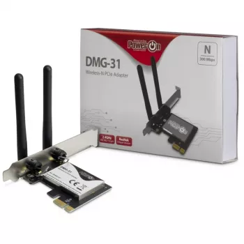 Inter-Tech DMG-31 - wbudowana - bezprzewodowa - PCI Express - Wi-Fi - Wi-Fi 4 (802.11n) - 300 Mbit/s (88888147)