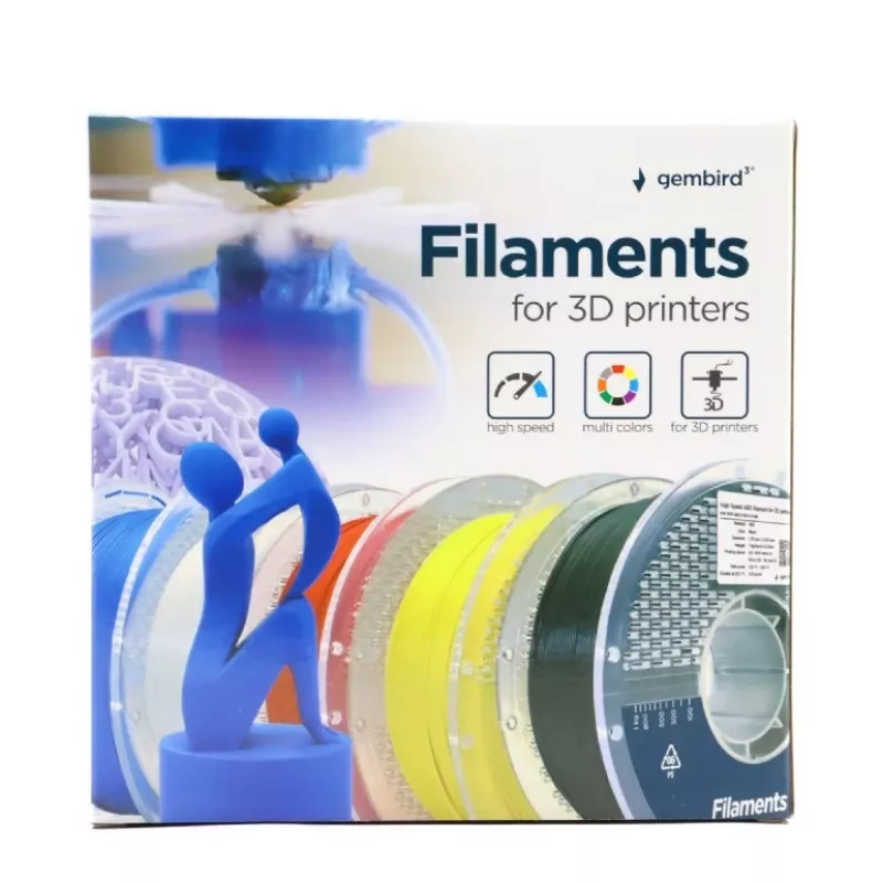 Filament GEMBIRD ABS 1,75 mm 1 kg — biały, kompatybilny z każdą marką