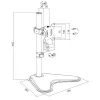 Uchwyt do monitora LOGILINK BP0044 do ekranów 33–81,3 cm (13 cali–32 cale), VESA 75x75–100x100, maks. 8 kg, biurkowy, czarny