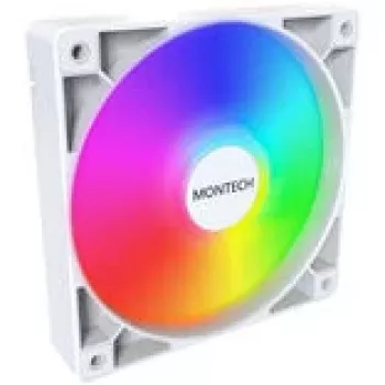 Wentylator chłodzący Montech GF120 PWM ARGB 120 mm biały, sterowanie PWM, podświetlenie ARGB