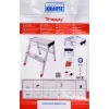 Składana drabinka stopniowa Krause Treppy srebrny 130020 — aluminium, 2 stopnie, udźwig 150 kg, po złożeniu 55×20 cm, waga 2 kg