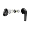 Zestaw słuchawkowy douszny TWS SAVIO TWS-12, Bluetooth 5.3, wbudowany mikrofon, czarny