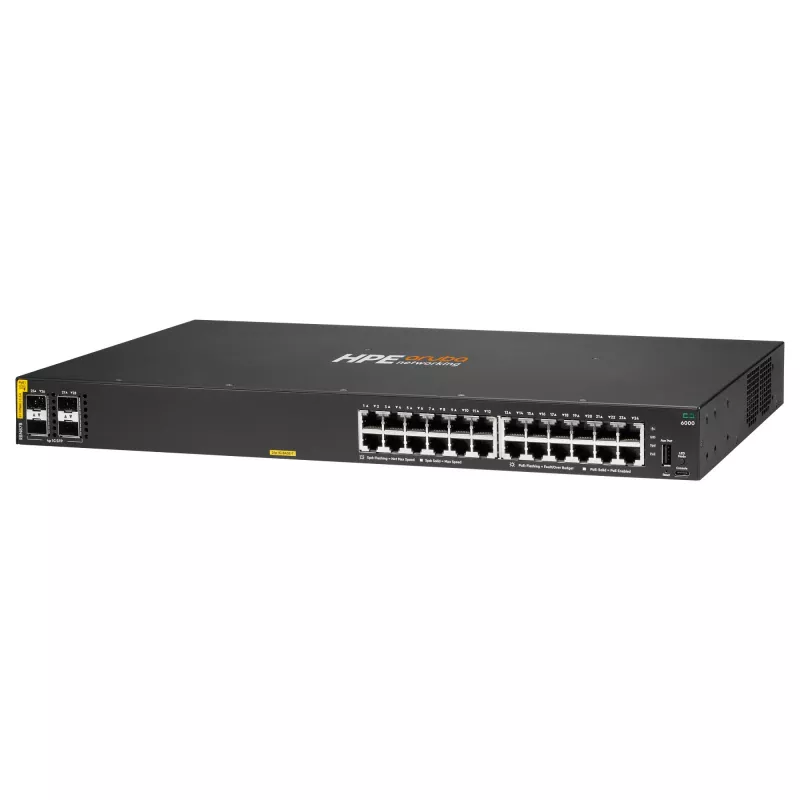 Przełącznik HP Enterprise Aruba 6000 24G CL4 4SFP — 24 x Gigabit Ethernet, 4 x porty SFP