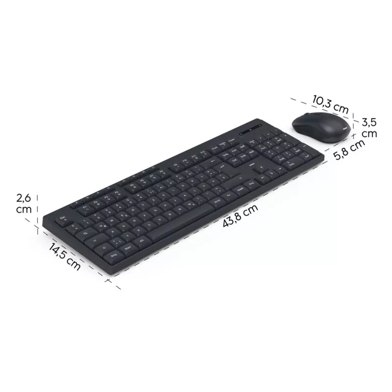 Zestaw klawiatura i mysz WKM-200 czarny