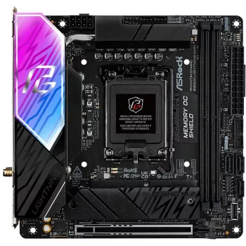 Płyta główna ASROCK B860I Lightning WiFi — Intel B860, LGA 1851, Mini-ITX, DDR5, 2x DIMM, 4x M.2, 2.5Gb LAN, Wi‑Fi 6E, Bluetooth 5.3