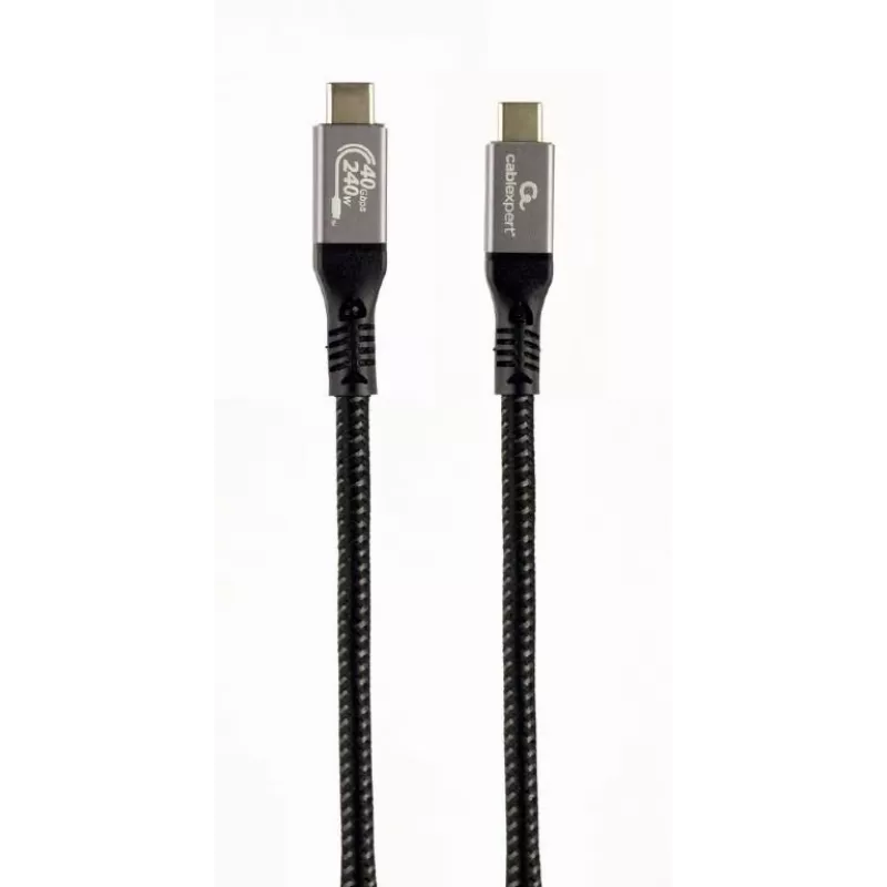 Kabel USB-C na USB-C GEMBIRD CCBP-USB4-CMCM240 1,5 m, USB4 Gen 3x2, 40 Gbit/s, 240 W, czarny