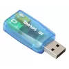 Zewnętrzna karta dźwiękowa USB Gembird Virtus2 — interfejs USB, słuchawki 3,5 mm, niebieski przezroczysty