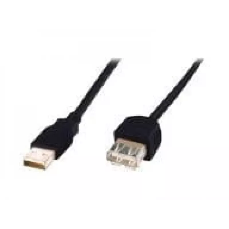 Digitus - Kabel przedłużający USB - USB Typ A, 4-pin (M) - USB Typ A, 4-pin (W) - 3,0m (USB / USB2.0) - Czarny (AK-300202-030-S)