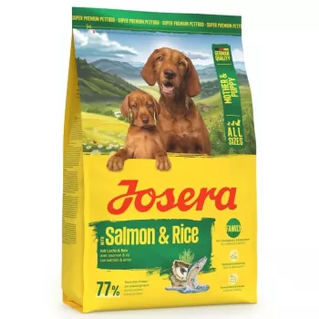 Sucha karma dla psa JOSERA Mother & Puppy Salmon & Rice 3 kg — dla suk karmiących i szczeniąt, 30% białka, 22% tłuszczu