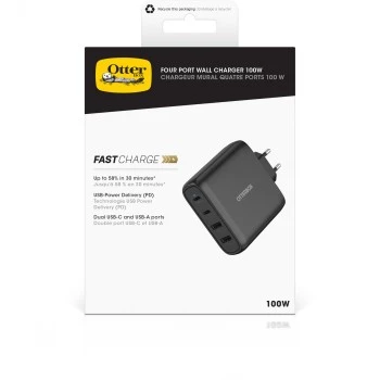 Ładowarka ścienna OTTERBOX 78-81343 100W GaN z 2 portami USB-C i 2 portami USB-A