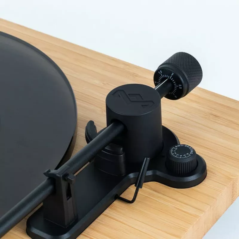 Gramofon audio The House Of Marley EM-JT010-SB z napędem paskowym Czarny, Drewno