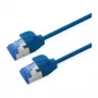 Kabel krosowy ROLINE kat.6A (klasa EA) S/FTP (PiMF), LSOH, PoE, niebieski, 1 m