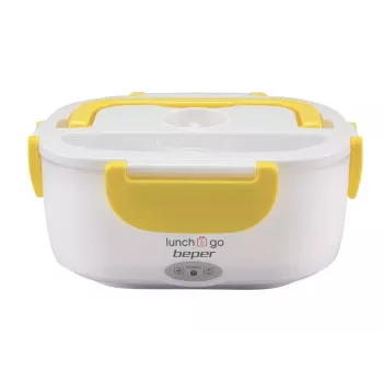 Elektryczny pojemnik na lunch Beper 90.920G - podgrzewacz do jedzenia 1 L, żółty