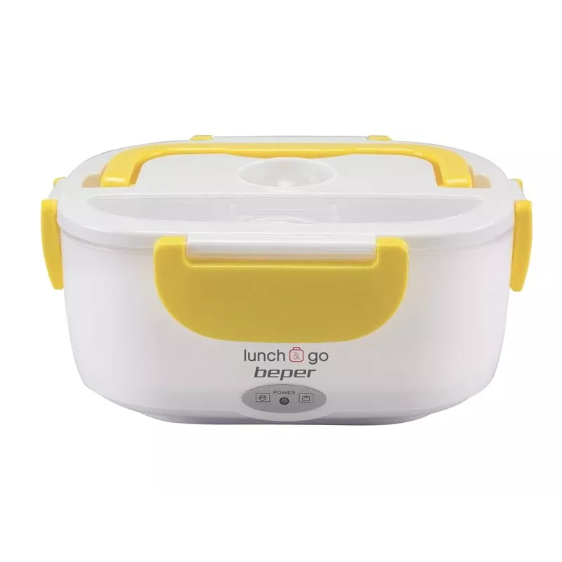 Elektryczny pojemnik na lunch Beper 90.920G - podgrzewacz do jedzenia 1 L, żółty