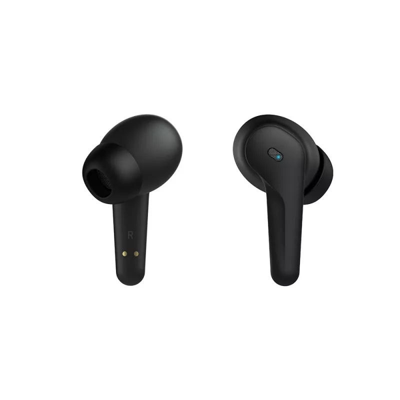 Zestaw słuchawkowy douszny TWS SAVIO TWS-12, Bluetooth 5.3, wbudowany mikrofon, czarny