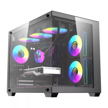 Obudowa komputerowa DarkFlash B275 PRO (czarna) z 6 dołączonymi wentylatorami