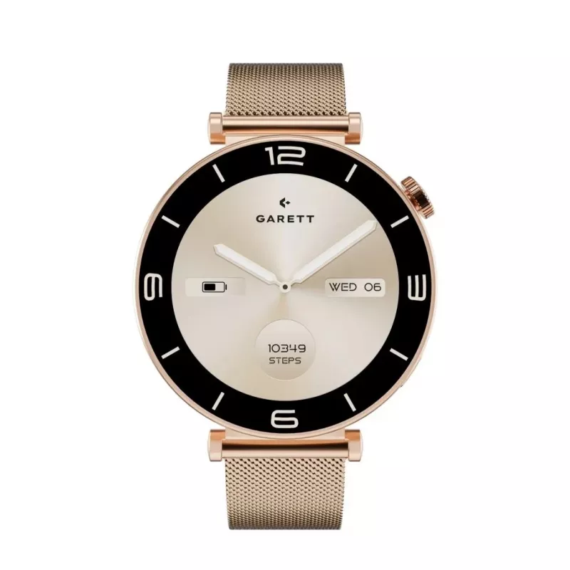 Smartwatch Garett Rose Gold mesh