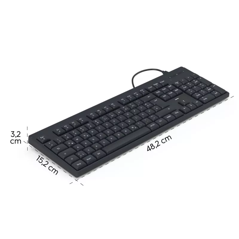 Klawiatura przewodowa CK-100 czarna