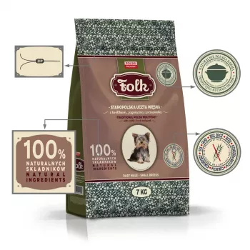 FOLK Small breeds Traditional polish meat feast with rabbit, lamb and quail - sucha karma dla psów - 7kg