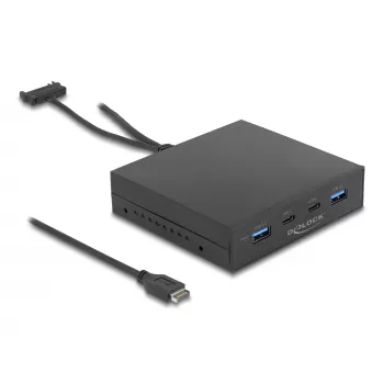 Panel przedni DeLOCK 3,5 cala USB 3.2 Gen 2 2 x USB Type-C 2 x USB Type-A