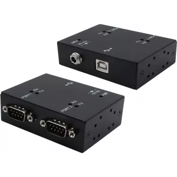 adapter kablowya szeregowego Exsys USB 2.0 na 2-portowy RS-232 EX-13072HM metalowa obudowa
