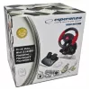 Kierownica do gier ESPERANZA EG103 — PC/PS2/PS3, 13 przycisków, wibracje, akcelerometr, czarno-czerwona