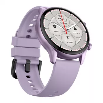 Smartwatch Zeblaze Btalk 3 Plus — 1,39 cala (3,53 cm) IPS 360×360 px, ekran dotykowy, pasek silikonowy, fioletowy