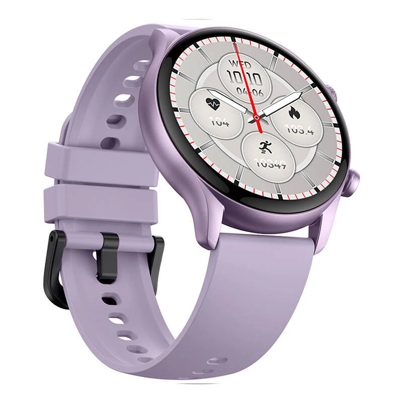 Smartwatch Zeblaze Btalk 3 Plus — 1,39 cala (3,53 cm) IPS 360×360 px, ekran dotykowy, pasek silikonowy, fioletowy