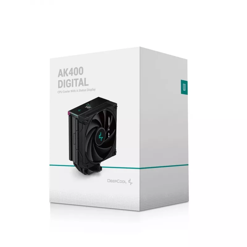 Chłodnica powietrza procesora DeepCool AK400 DIGITAL 12 cm Czarny 1 szt.