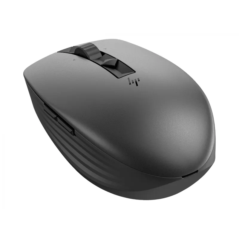 HP 710 Ładowalna cicha mysz, symetryczna, RF Wireless + Bluetooth, 3000 DPI, czarna