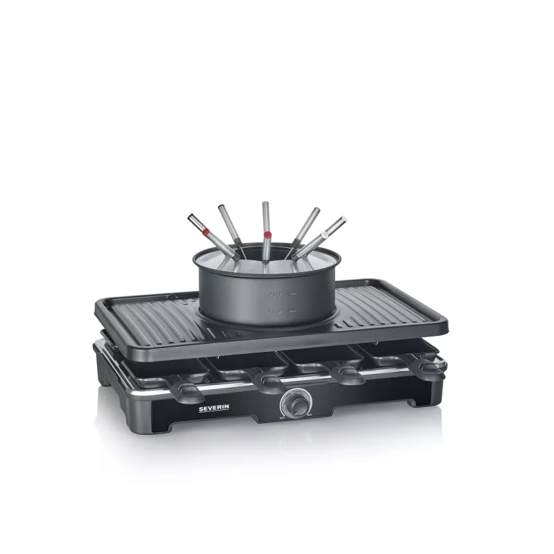 Grill do raclette Severin RG 2347 8 osób 1400 W Czarny