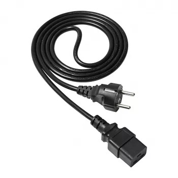 Kabel zasilający do serwera Akyga CEE 7/7 na IEC C19, 250 V, 1,8 m (AK-UP-01)