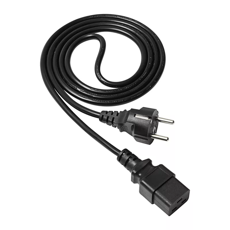 Kabel zasilający do serwera Akyga CEE 7/7 na IEC C19, 250 V, 1,8 m (AK-UP-01)