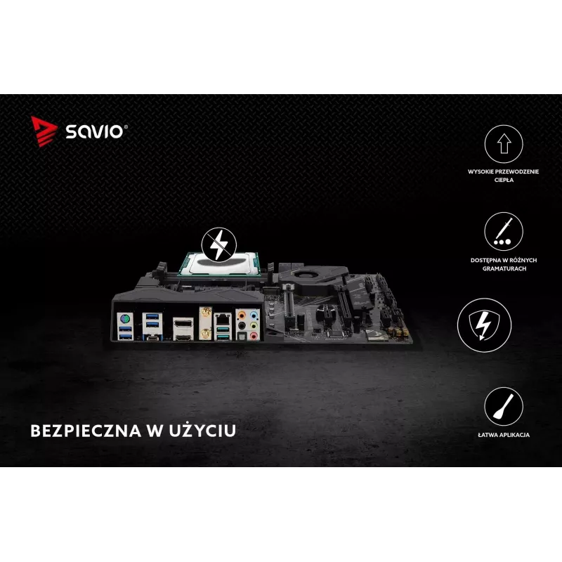Pasta termoprzewodząca SAVIO TG-02 8,5 W/mK 2 g